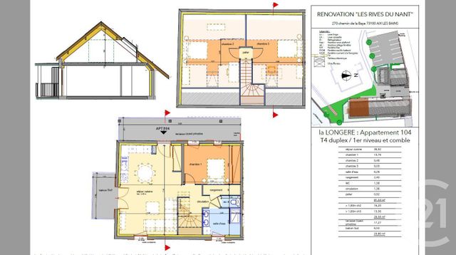 Appartement T4 à vendre - 4 pièces - 81.53 m2 - AIX LES BAINS - 73 - RHONE-ALPES - Century 21 Alp-Immo-Confiance