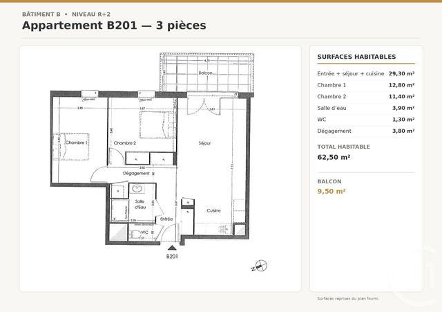 Appartement T3 à vendre - 3 pièces - 62.5 m2 - AIX LES BAINS - 73 - RHONE-ALPES - Century 21 Alp-Immo-Confiance
